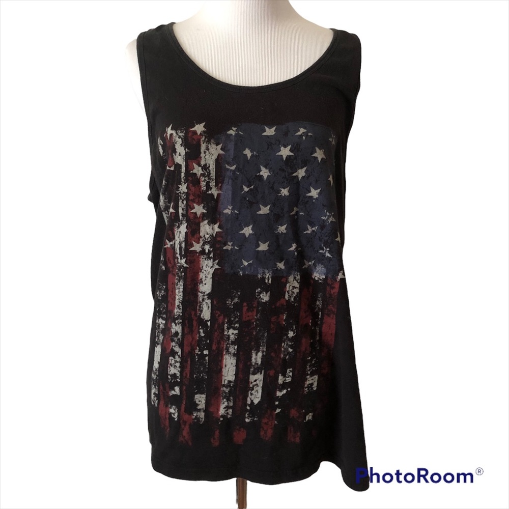 Patriotic Flag Tank Top Size Small